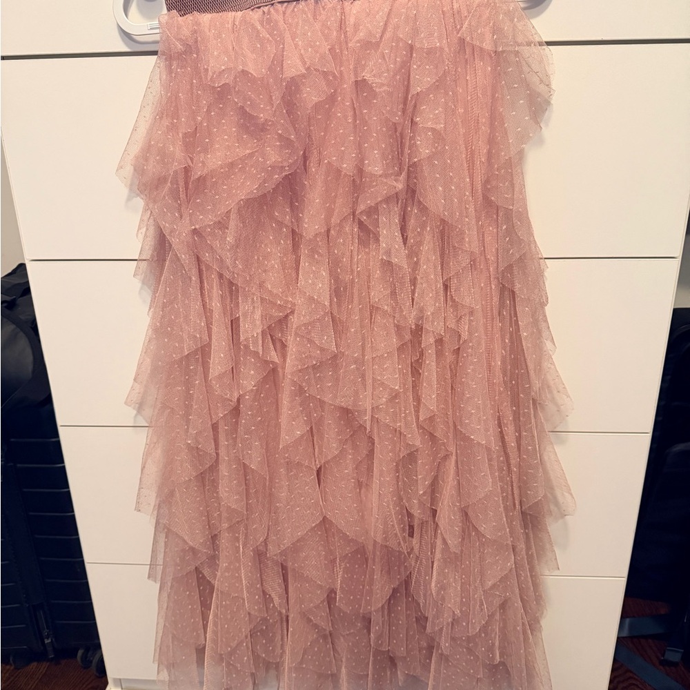 The Chéri Ruffled Tulle Midi Skirt by Anthropologie
 XS - Picture 2 of 5